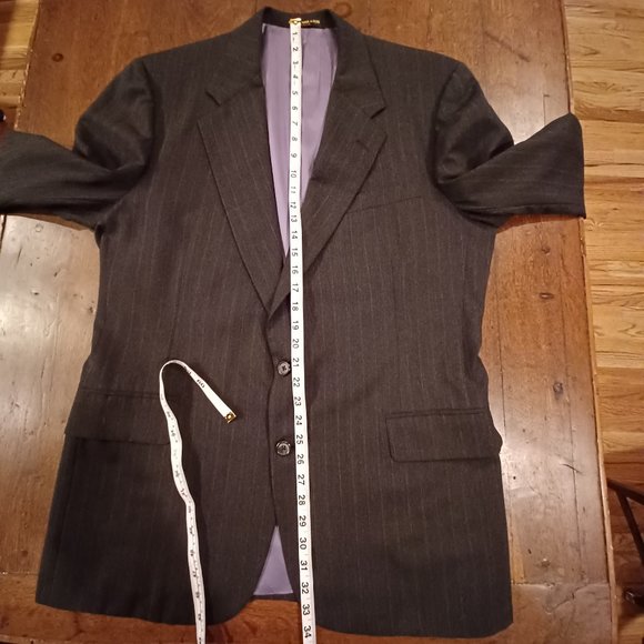 Vintage 90s H. Freeman Gray Pinstripe Suit - Picture 5 of 12